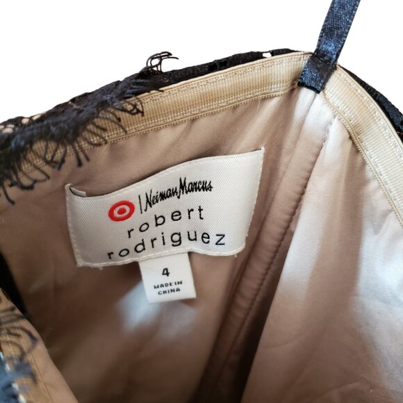 Robert Rodriguez Neiman Marcus Target Black Lace Strapless Party Dress Size 4 - Picture 5 of 6